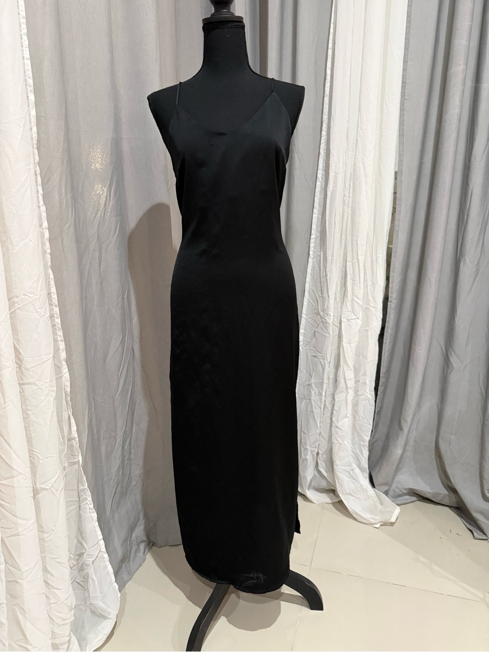 Target Black Maxi Slip Dress with Spaghetti Straps
